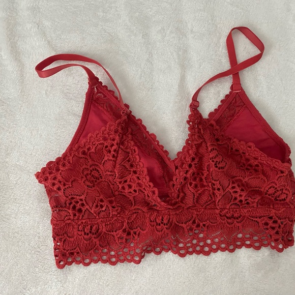 Aerie Bralette Women's M Lace Racer Back Lined Wireless Size M - Picture 3 of 3